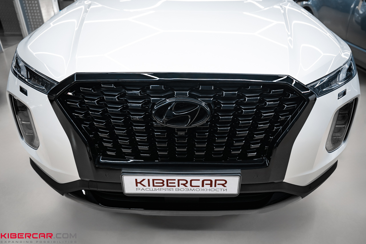 Антихром на Hyundai Palisade: выразительный контраст на белом кузове