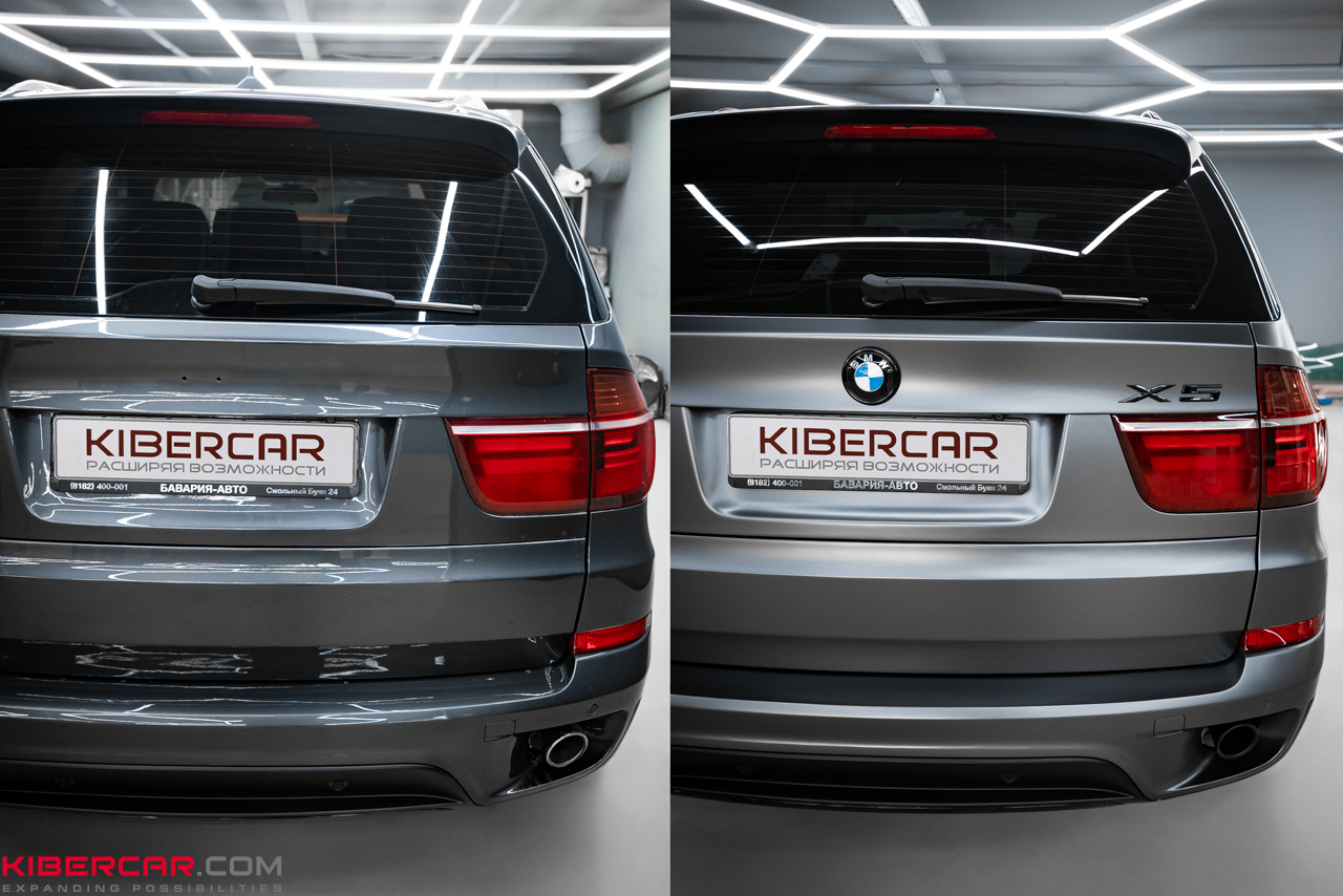 Антихром на BMW X5: обновление элементов кузова