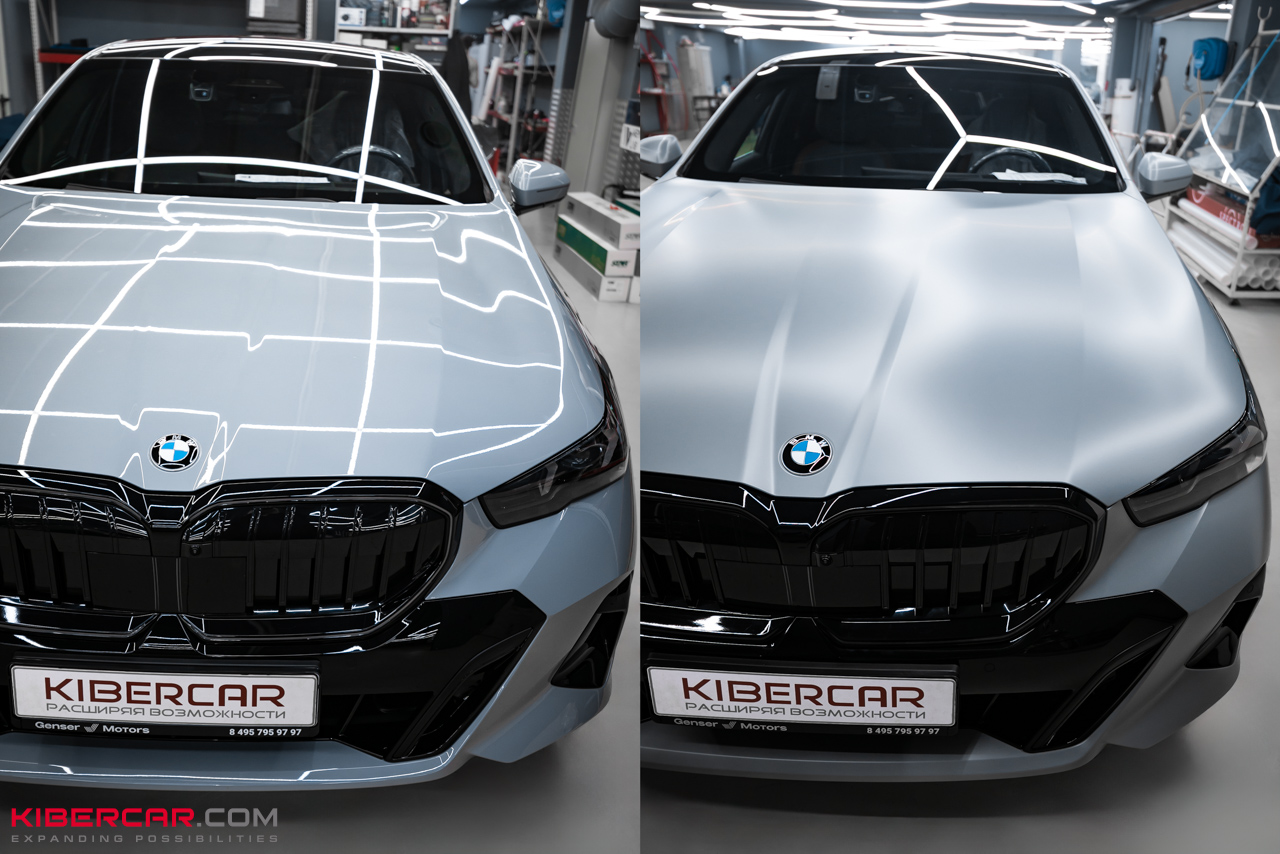 BMW М5 G90: оклейка кузова матовой пленкой