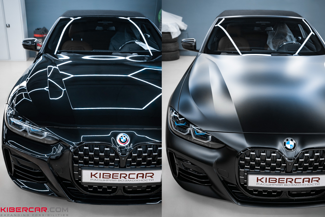 Оклейка BMW 4 серии матовым полиуретаном