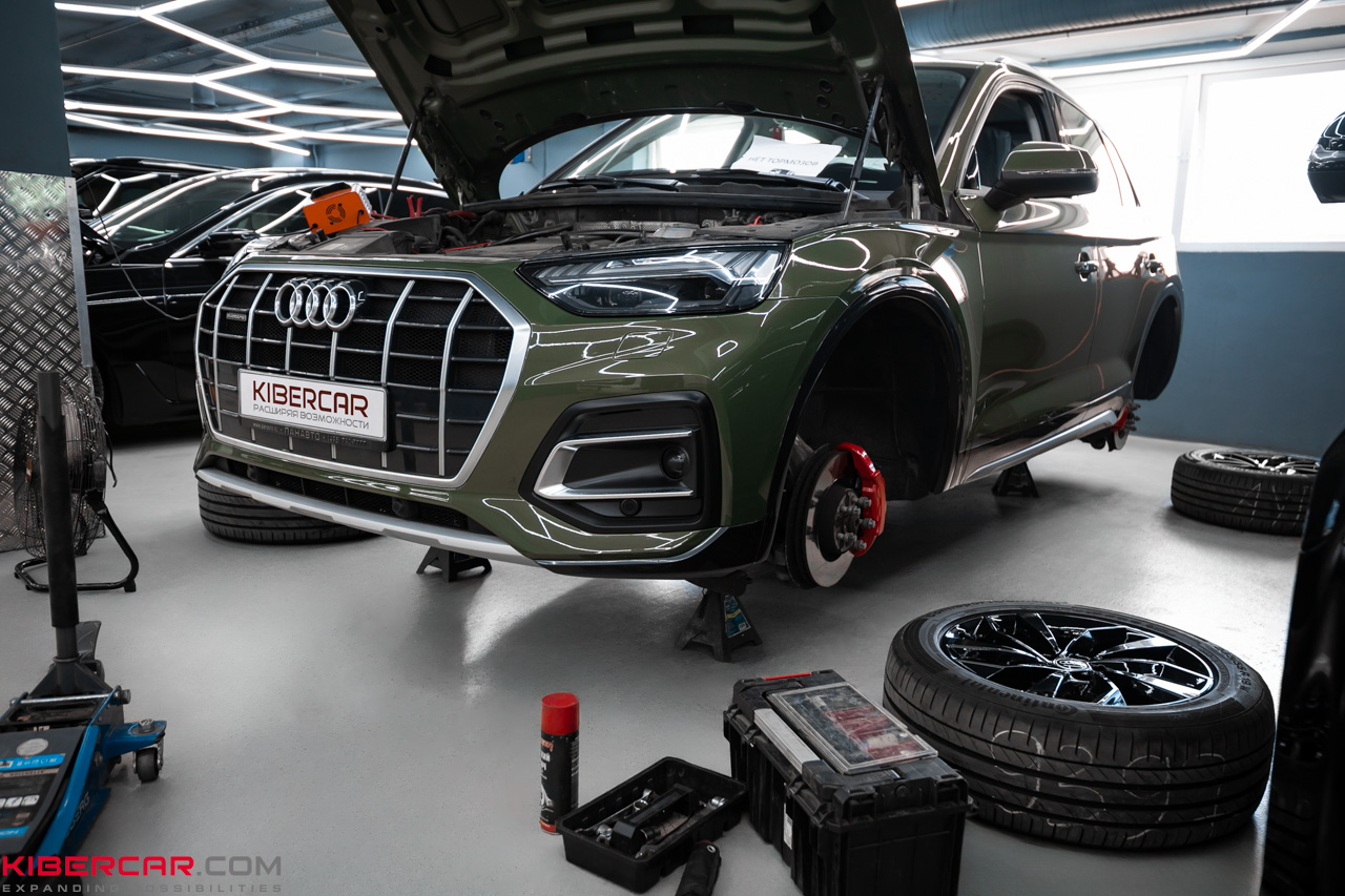 Покраска дисков и суппортов на Audi Q5
