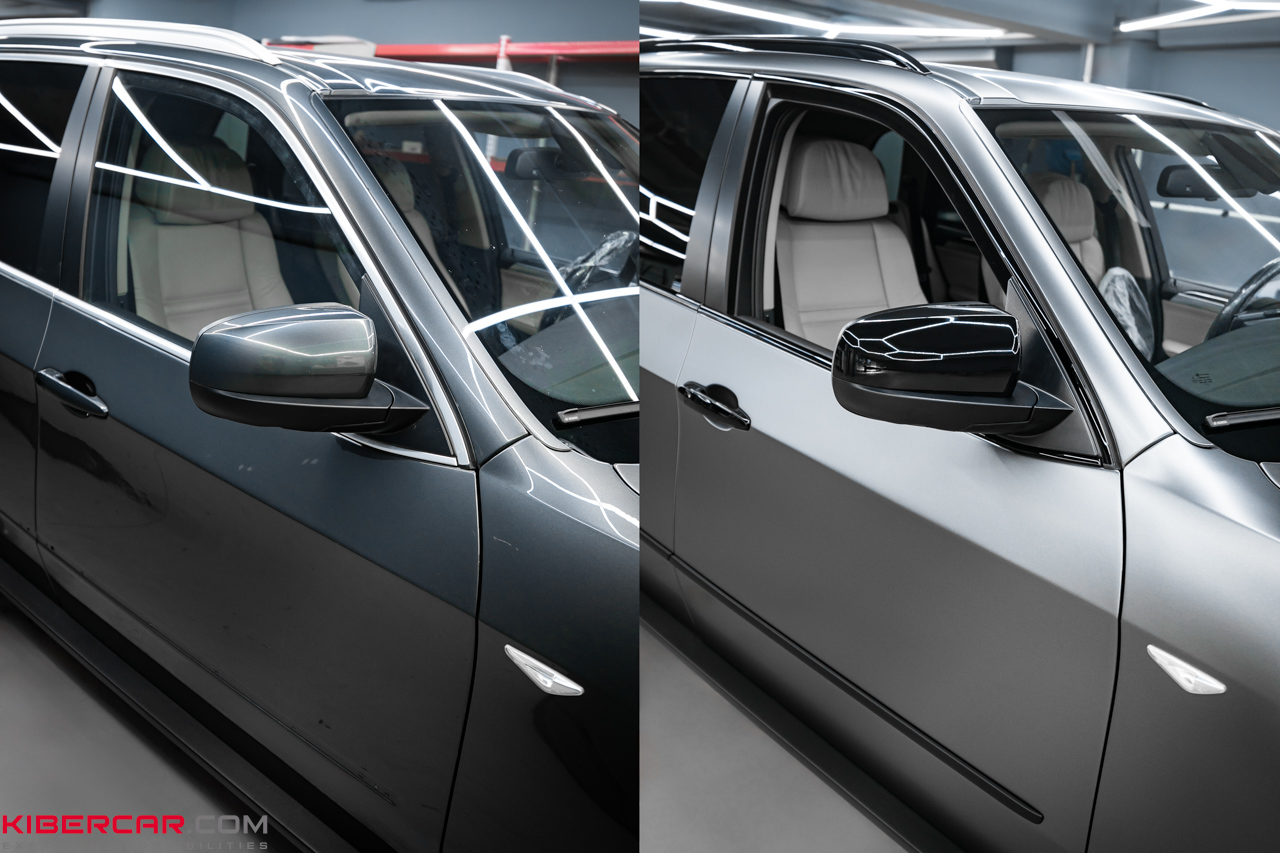 Антихром на BMW X5: обновление элементов кузова