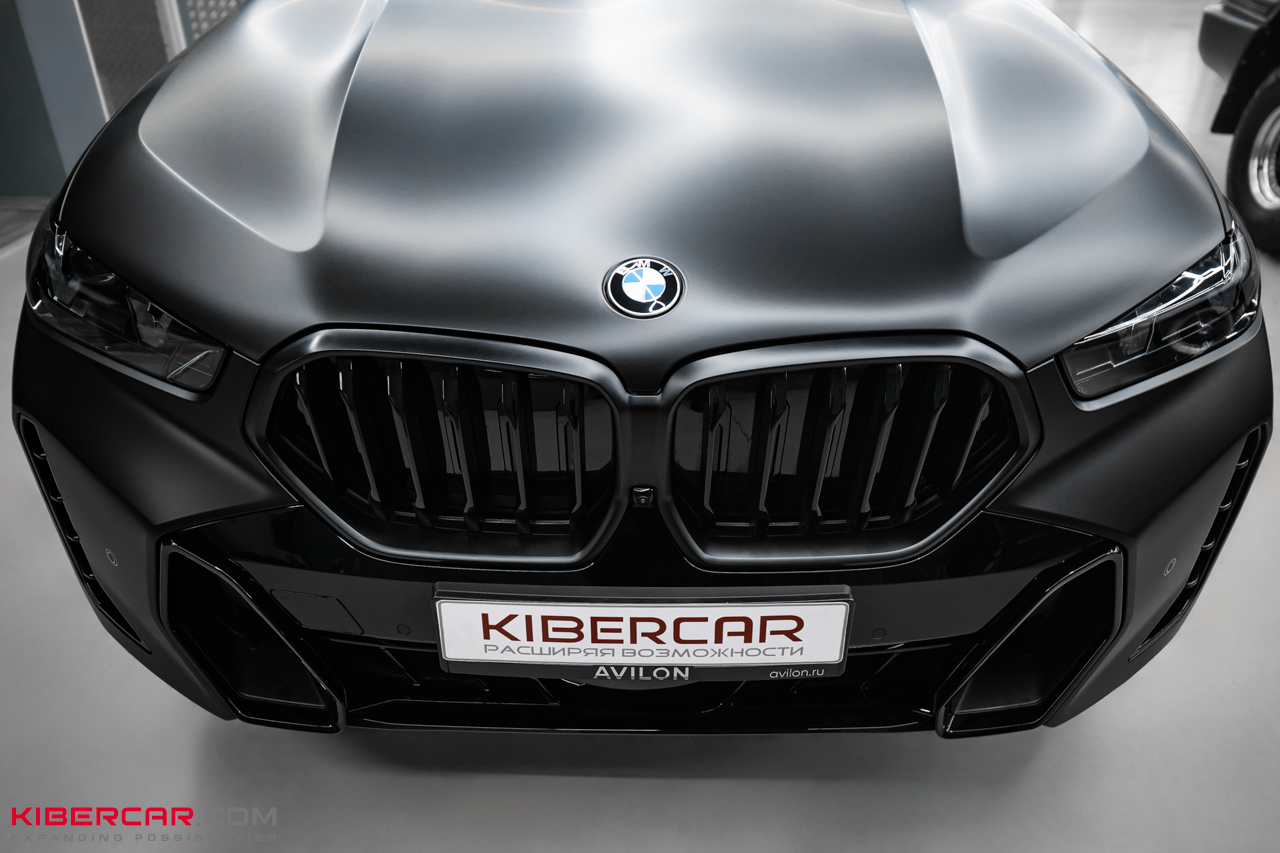Оклейка BMW X6 матовой полиуретановой пленкой