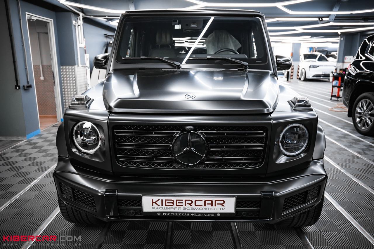 Комплексное преображение Mercedes-Benz G-Класс: матовая пленка, антихром и акценты AMG