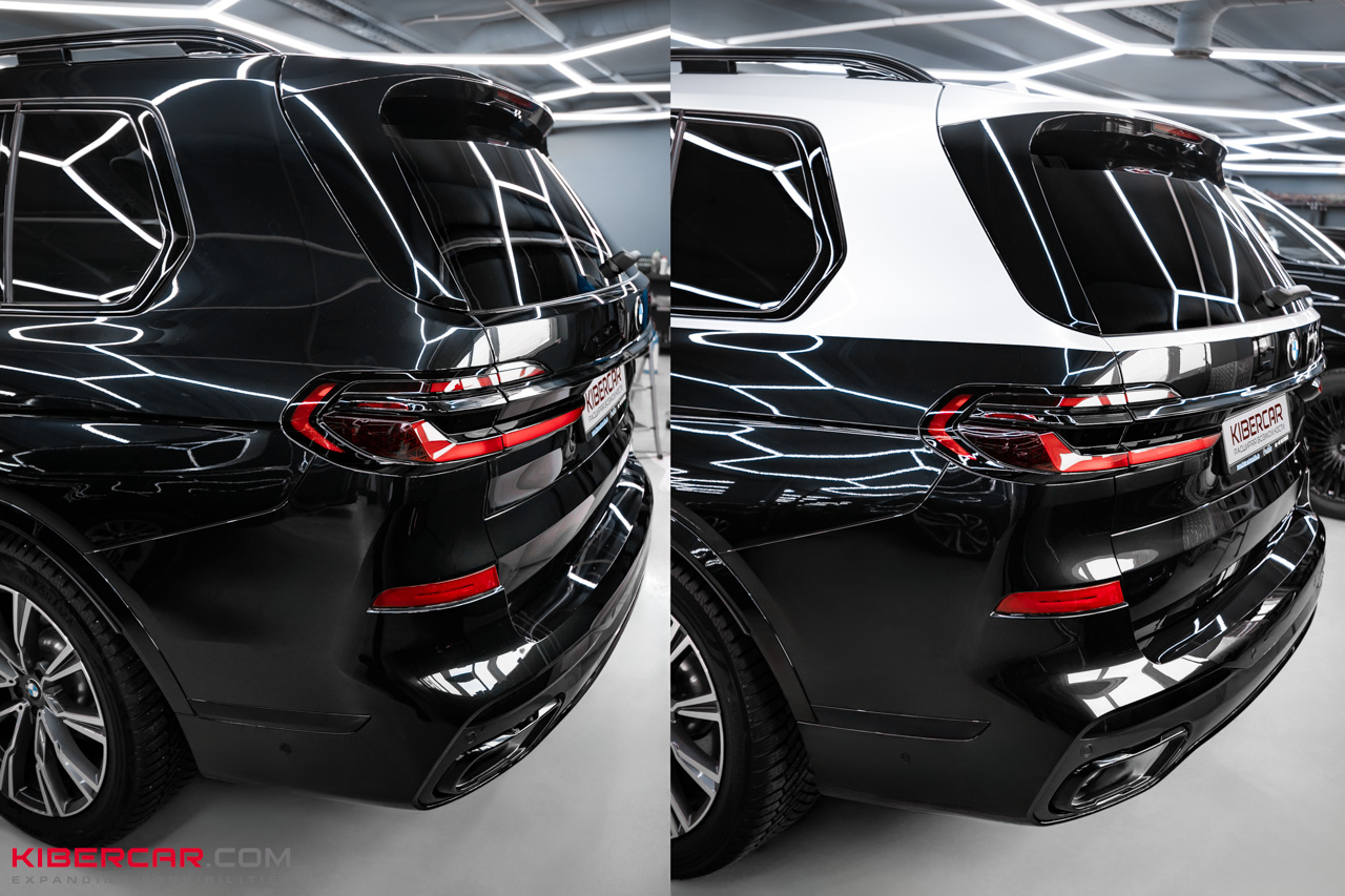 Двухцветный BMW X7: ювелирная оклейка цветным полиуретаном