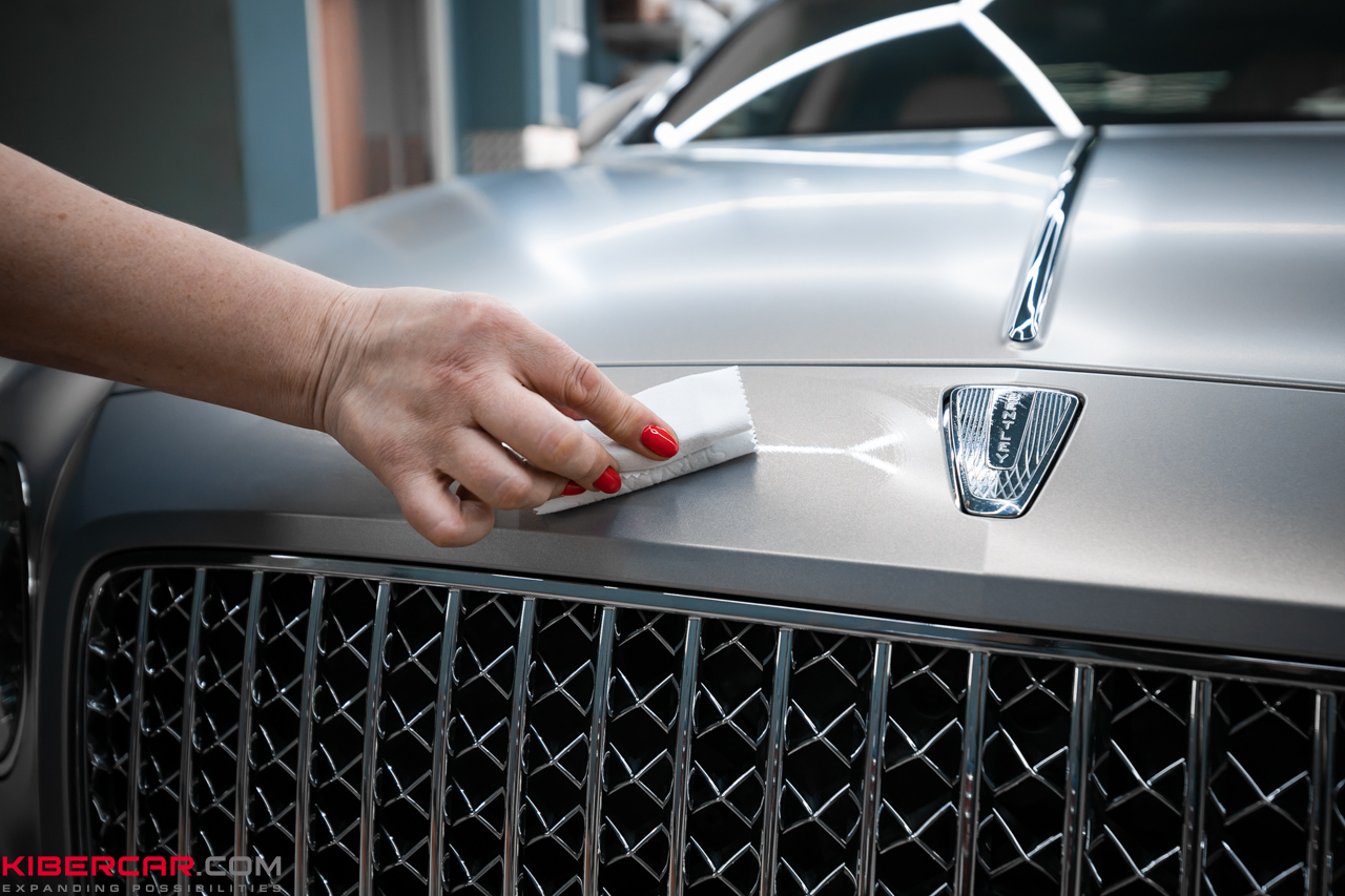 Детейлинг для Bentley Flying Spur: точечная полировка и керамика на матовый кузов
