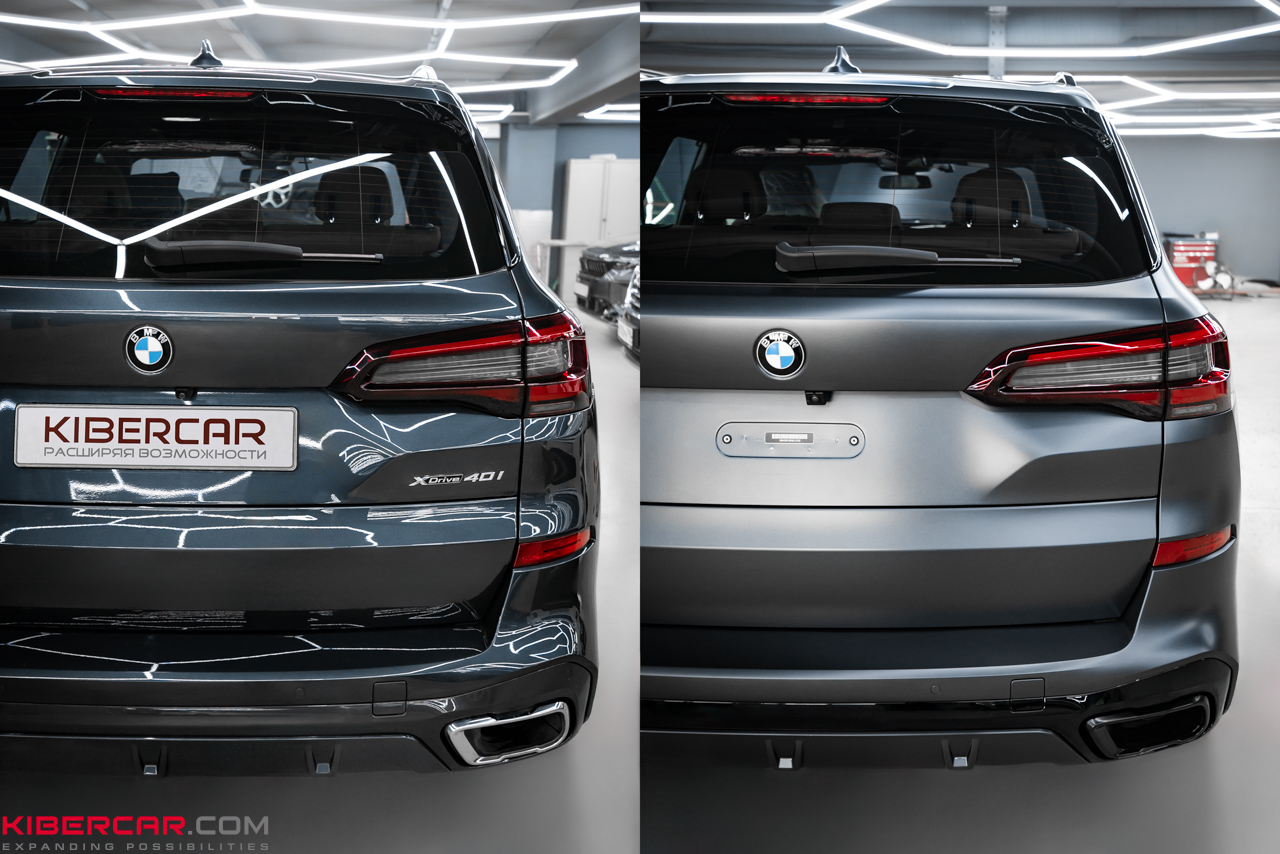 Новый облик BMW X5: антихром и оклейка матовым полиуретаном