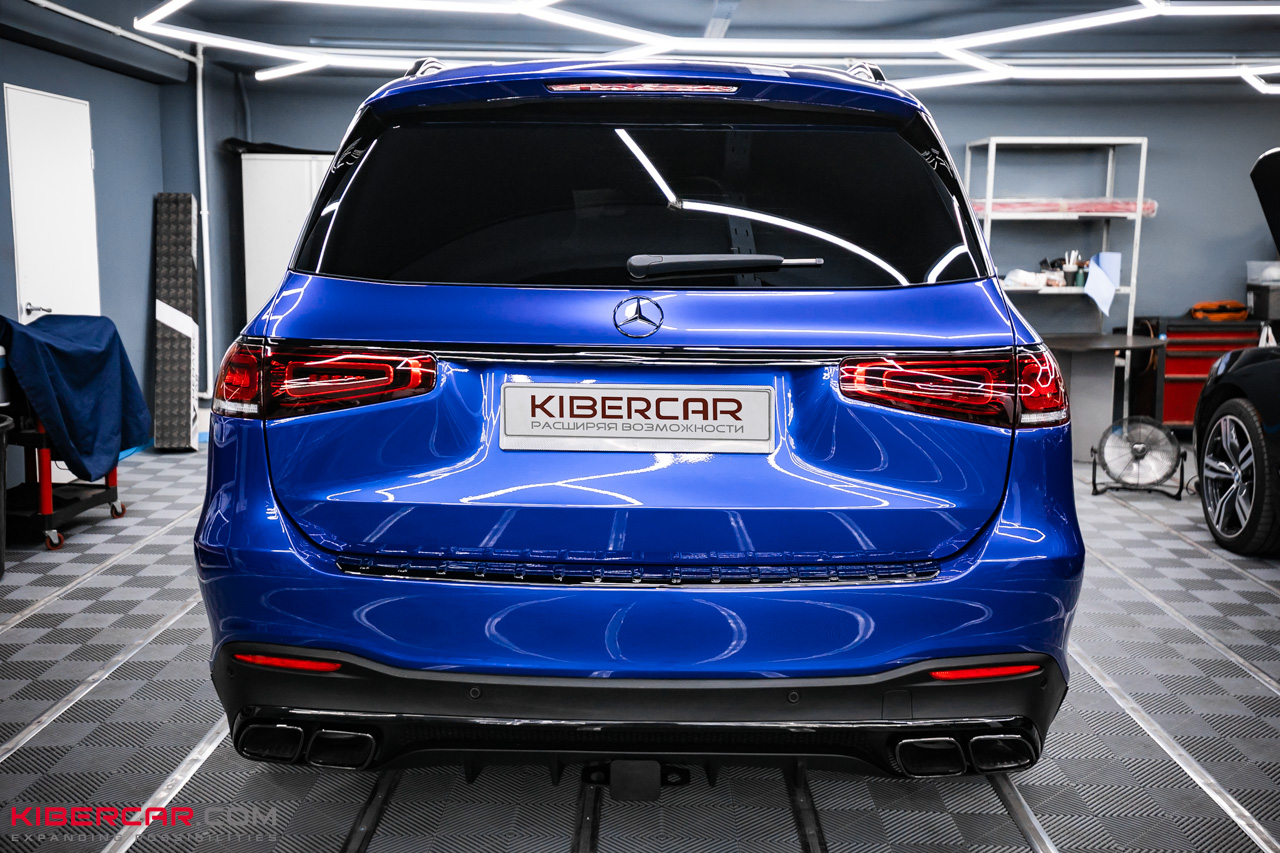 Оклейка Mercedes-Benz GLS цветной полиуретановой пленкой и обновление антихрома
