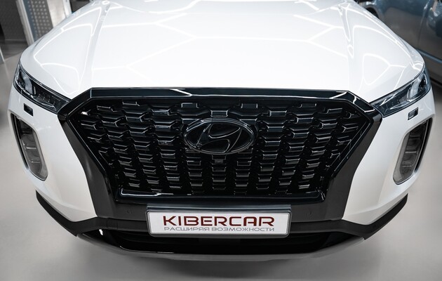 Антихром на Hyundai Palisade: выразительный контраст на белом кузове