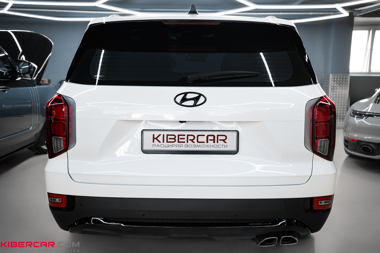 Антихром на Hyundai Palisade: выразительный контраст на белом кузове