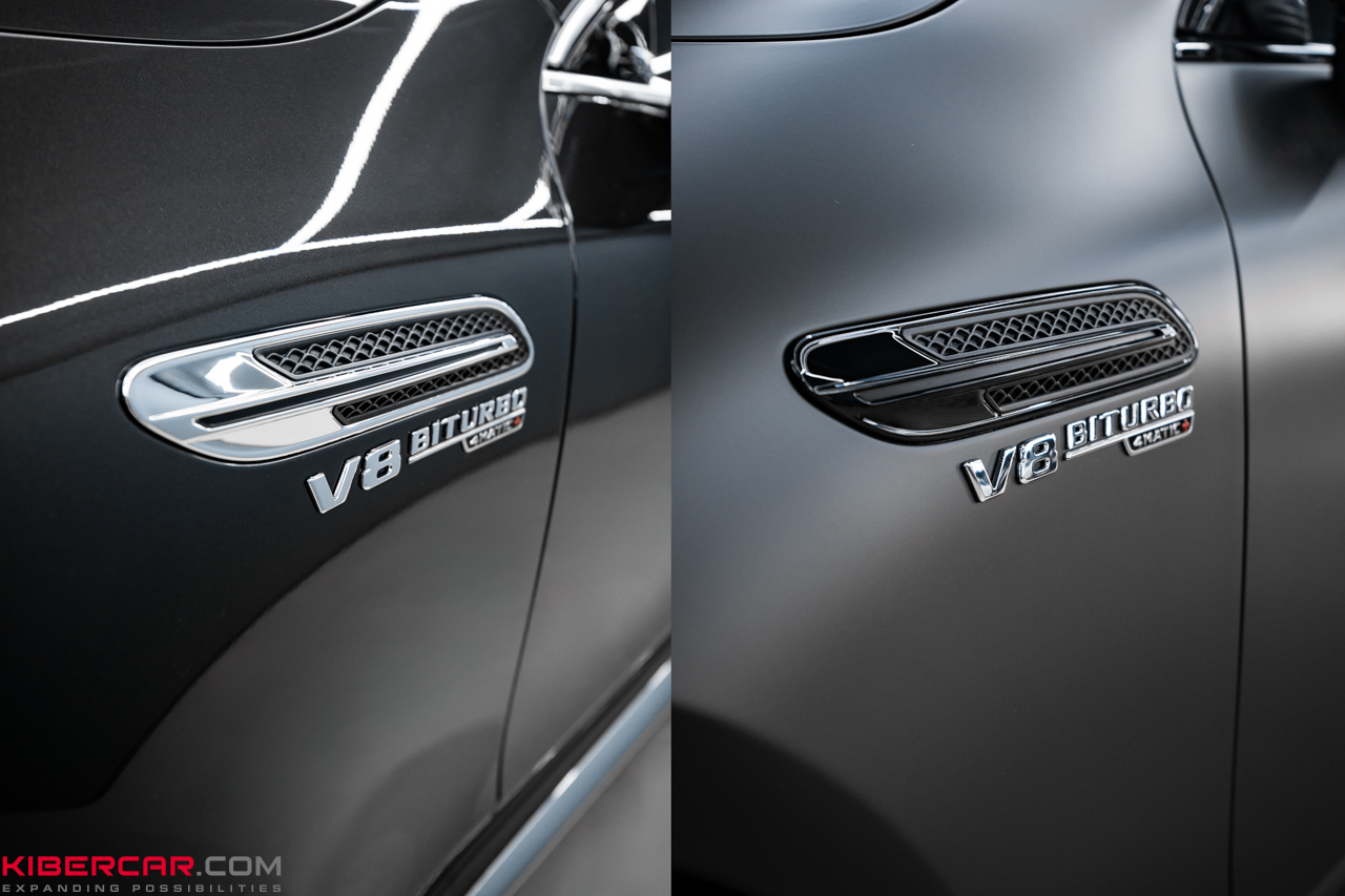 Преображение Mercedes-Benz AMG GT: матовый полиуретан и частичный антихром