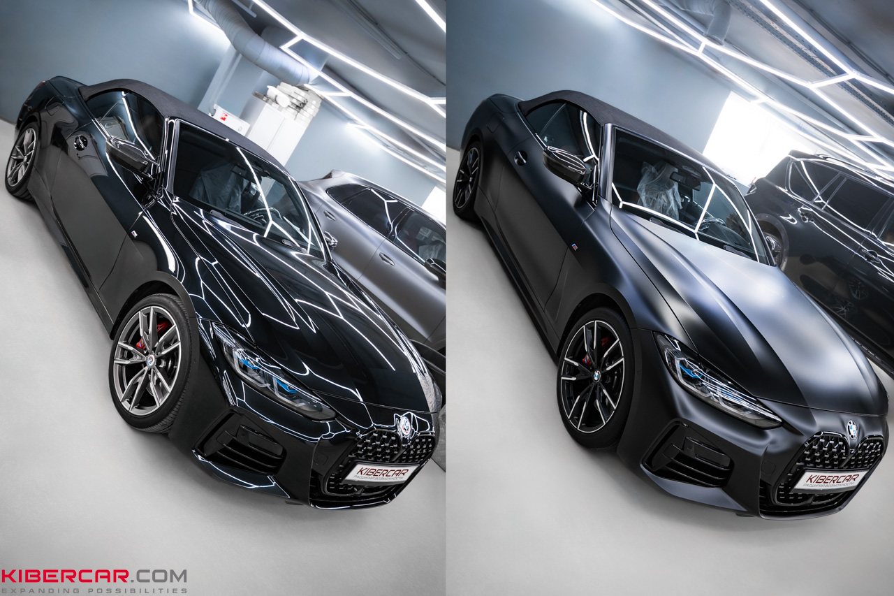 Оклейка BMW 4 серии матовым полиуретаном