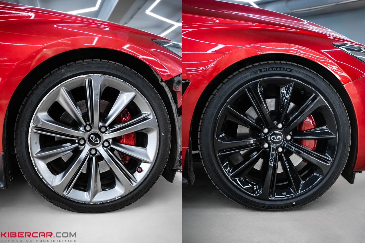 Восстановление и покраска дисков на Infiniti Q60S