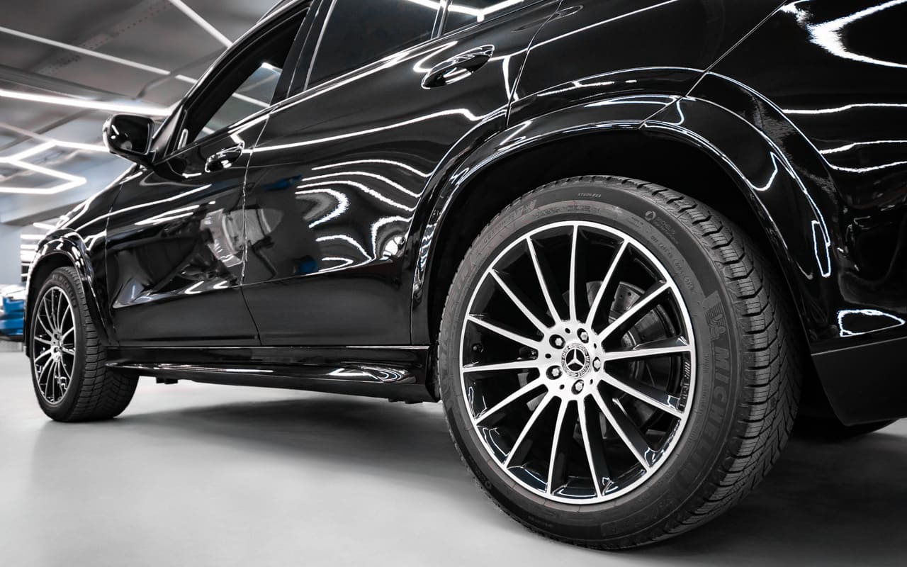 Покраска дисков с алмазной проточкой на Mercedes-Benz GLE