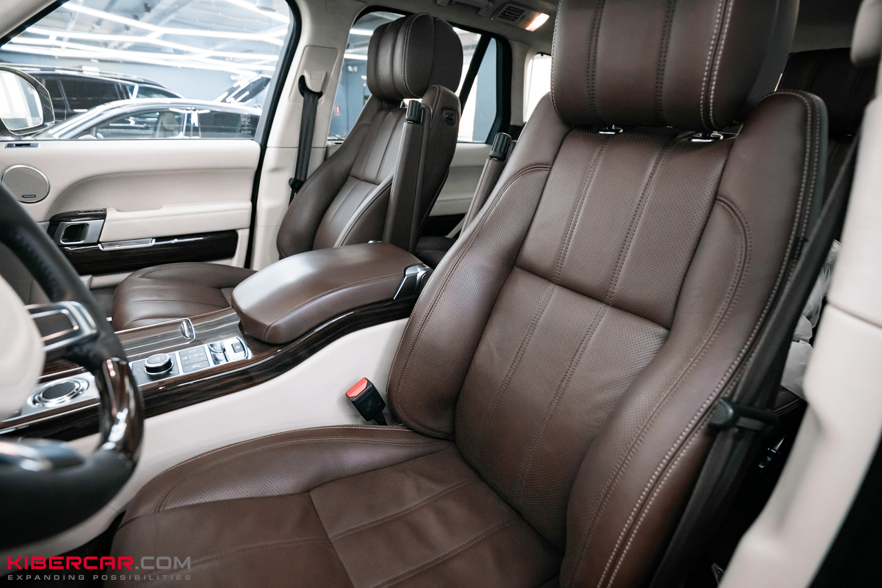 Реставрация кожи салона на Land Rover Range Rover: восстановили дверь, кресло и руль без перешива