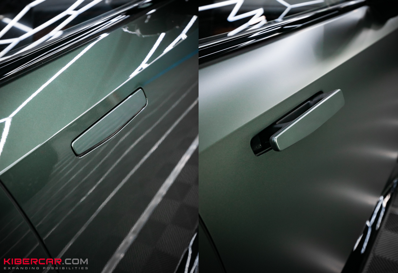 Оклейка матовой полиуретановой пленкой GAC S7: новый взгляд на оригинальный зеленый цвет