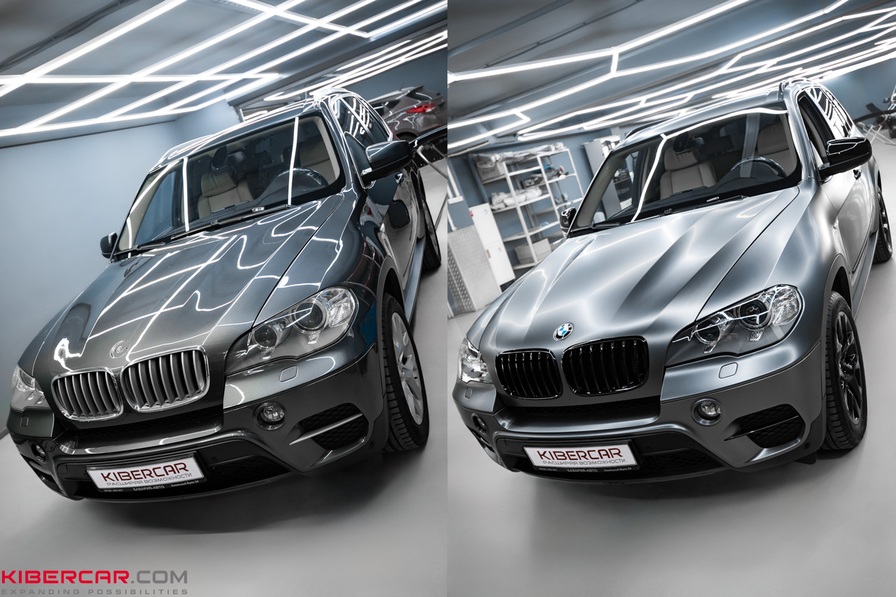 Антихром на BMW X5: обновление элементов кузова