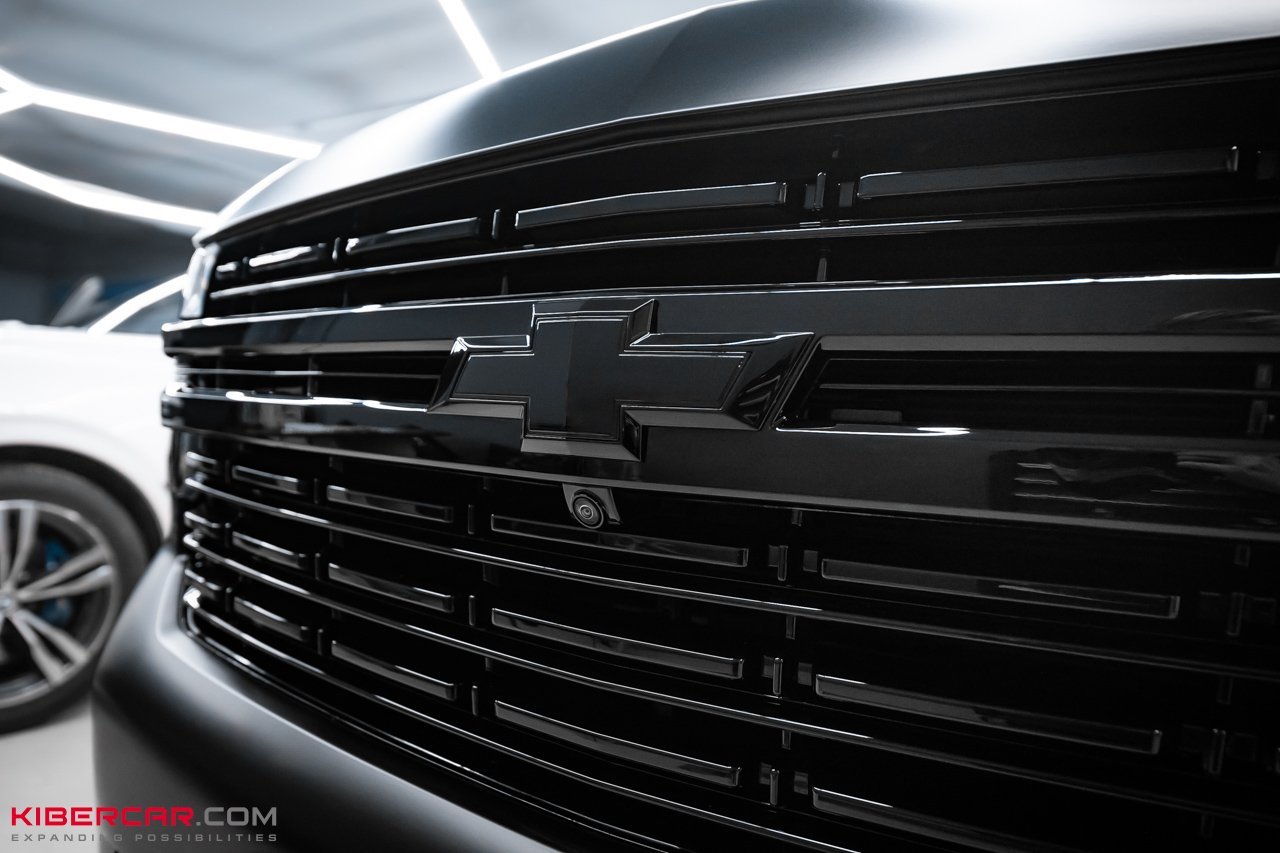 Chevrolet Tahoe: антихром и оклейка матовой полиуретановой пленкой